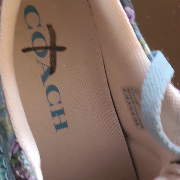 Coach Floral Blue Platform Lace-Up Sneakers for Women - Picture 6 of 6